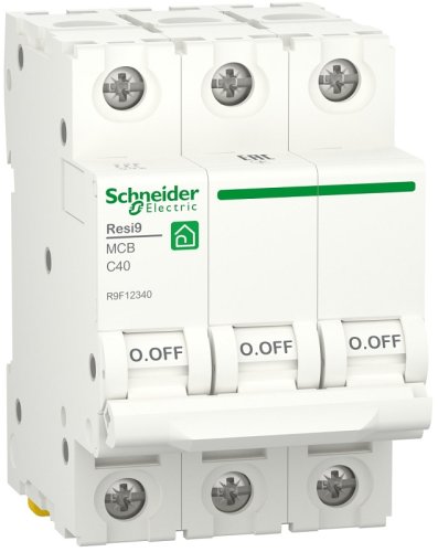 Выключатель автоматический Schneider Electric Resi9 3п 40A C 6кА  картинка